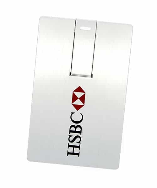 clé usb personnalisable carte de crédit alu