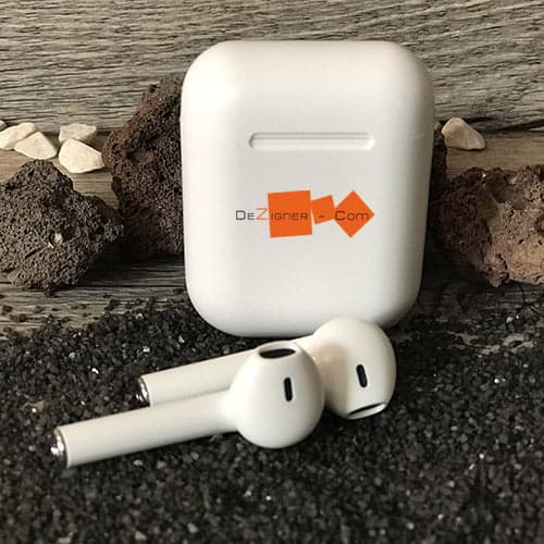 écouteurs oreillettes Bluetooth avec logo
