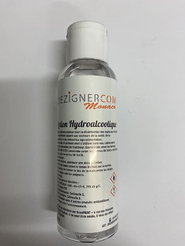 lotion hydroalcoolique personnalisable