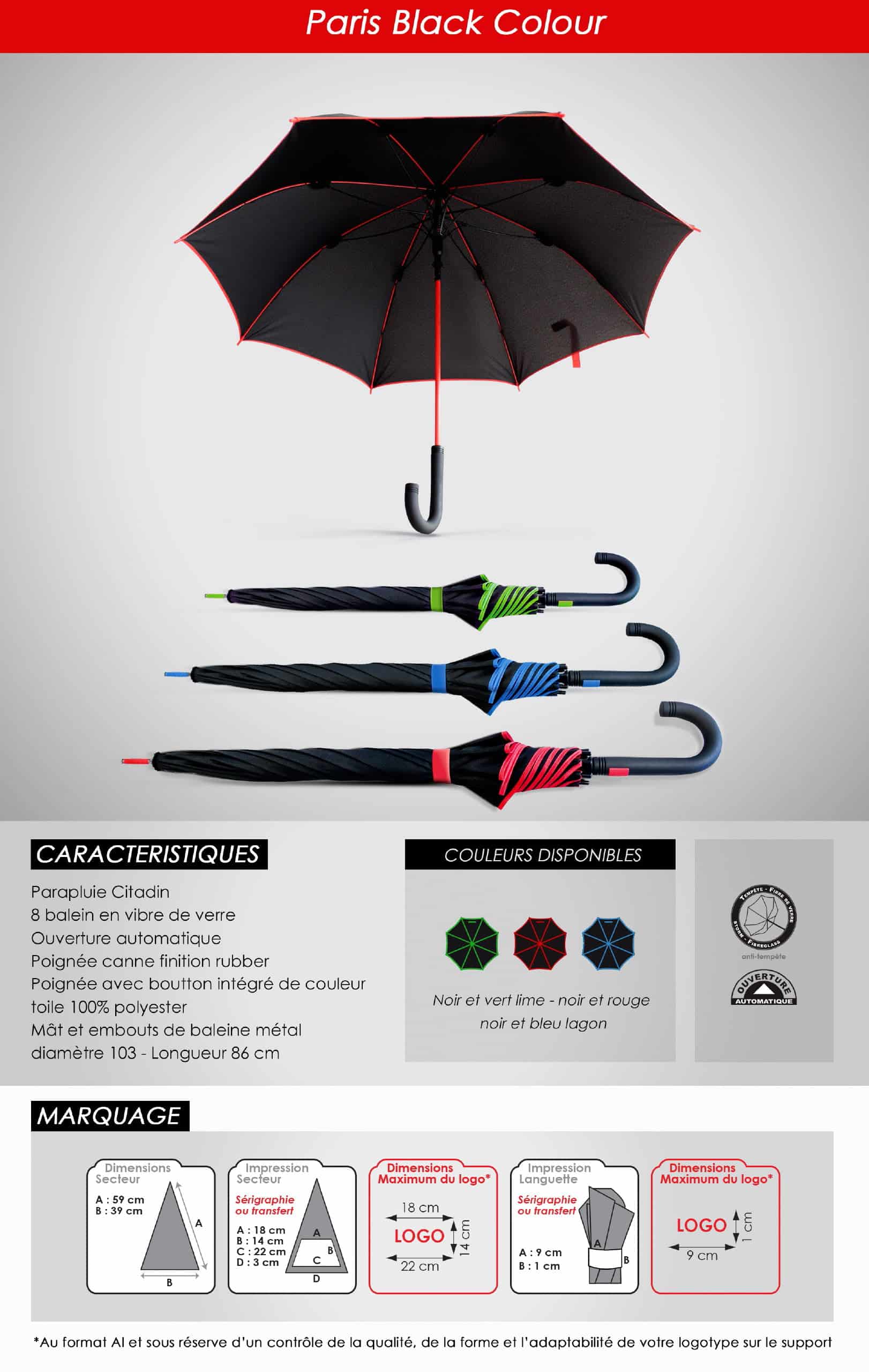 parapluie personnalisable luxe