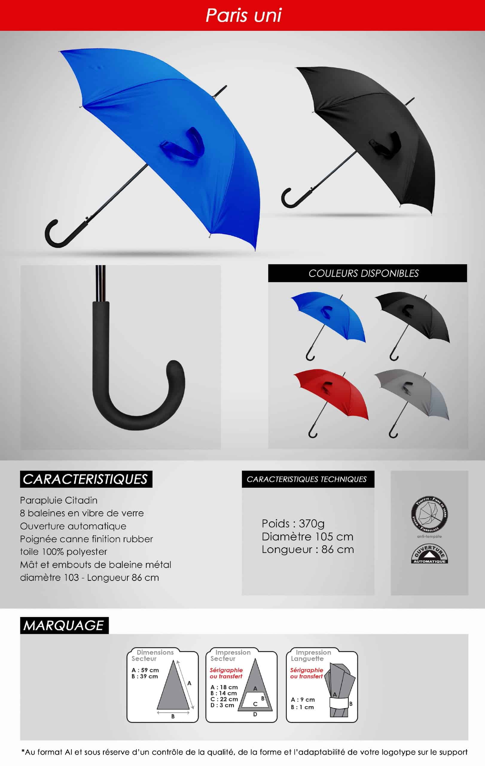 parapluies personalisables publicitaires