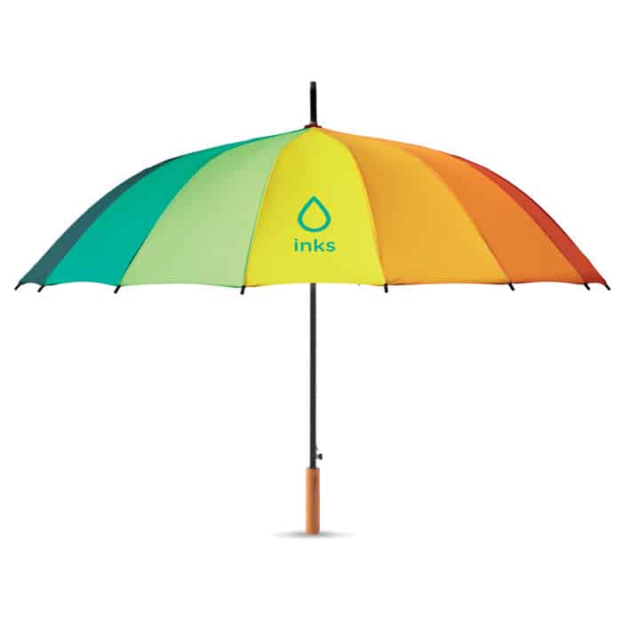 parapluie golf publicitaire arc en ciel
