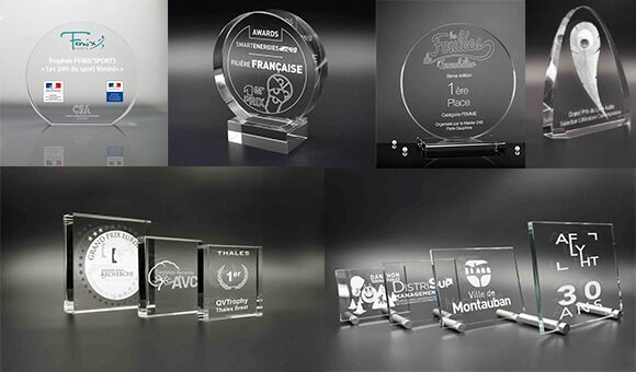 Trophées en verre 2D