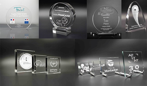 Trophées en verre 2D