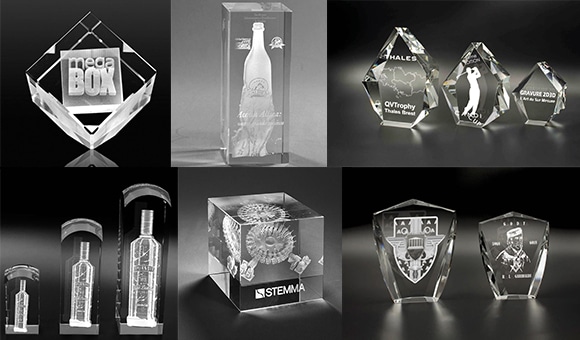 Trophées en verre 3D