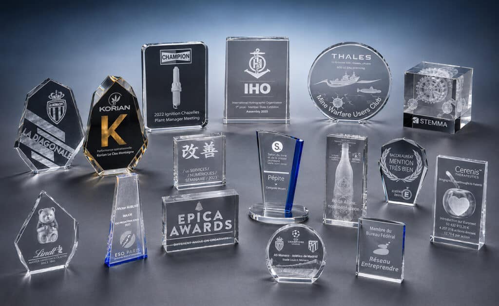 Trophées en verre